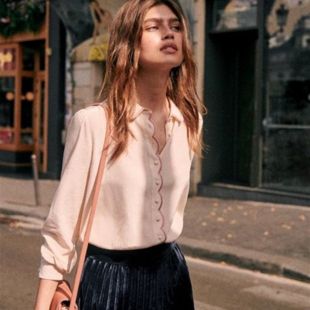 Sezane Fanny Silk Shirt
